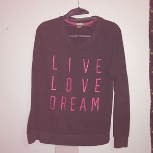 Live love dream sweater